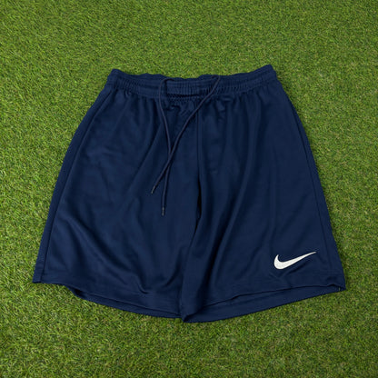 00s Nike Football Shorts Blue Large