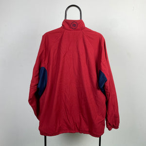 00s Nike Barcelona Reversible Coat Jacket Red Blue Large