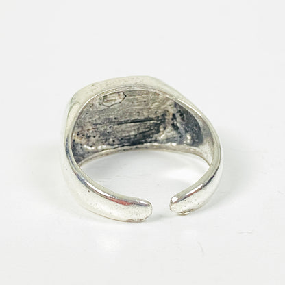 Adjustable Chunky Star Ring Silver