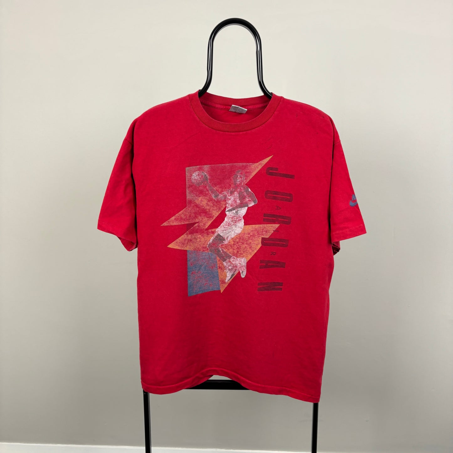 90s Nike Jordan T-Shirt Red Medium