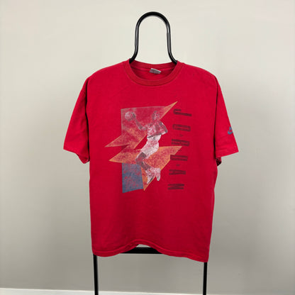 90s Nike Jordan T-Shirt Red Medium