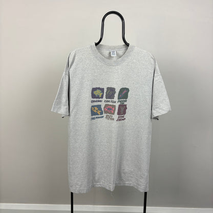 90s Gap Fish T-Shirt Grey Medium