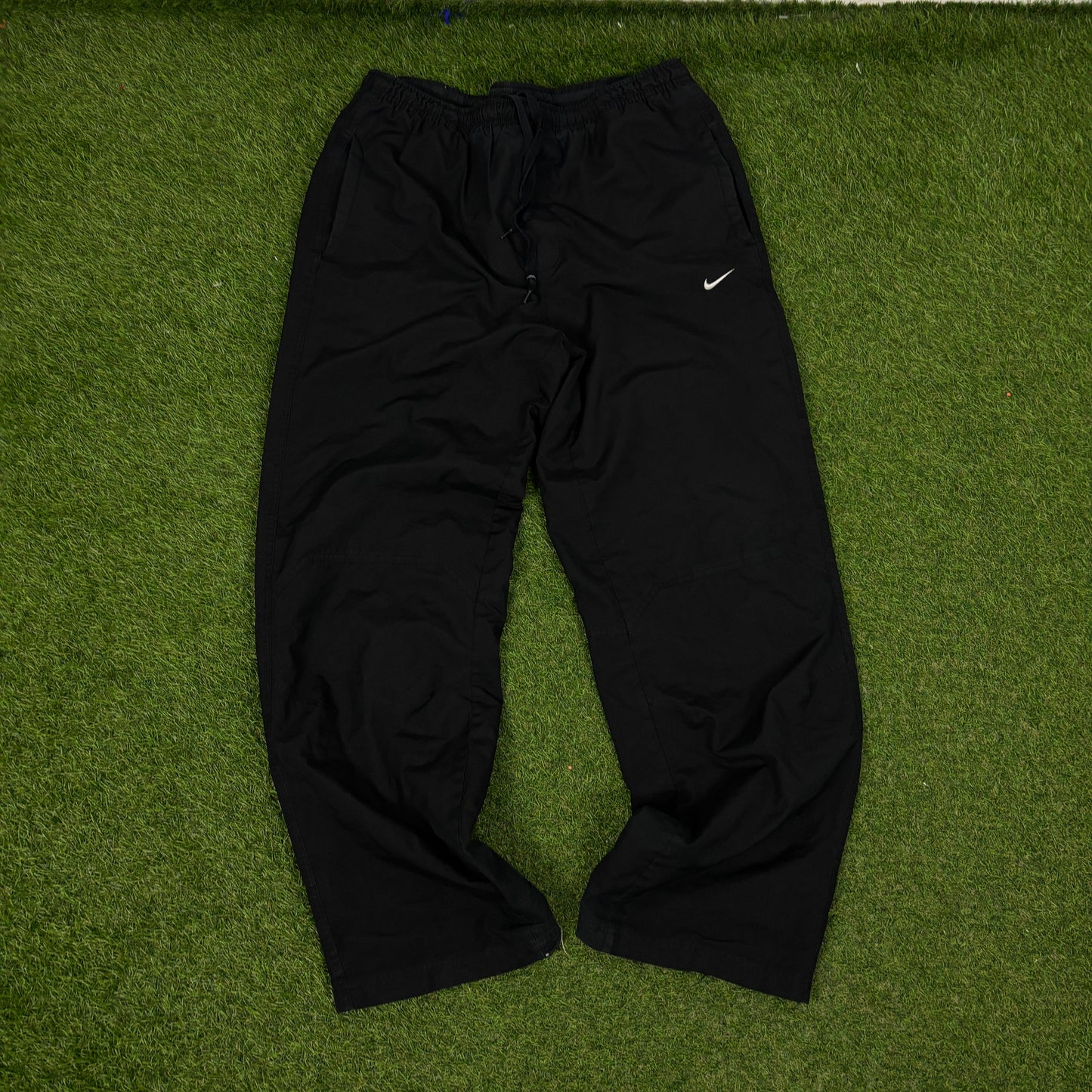 90s Nike Piping Tracksuit Jacket + Joggers Set Black Large