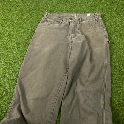 00s Dickies Carpenter Jeans Green 34x32 Large Joggers