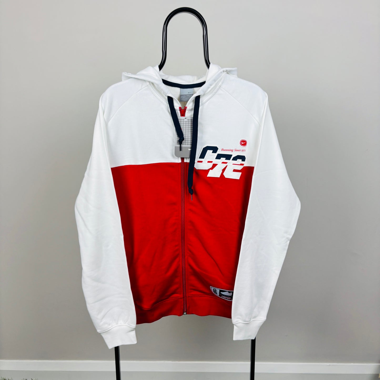 00s Nike Zip Hoodie White Medium