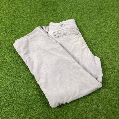 00s Carhartt Workwear Trousers Joggers Grey Medium