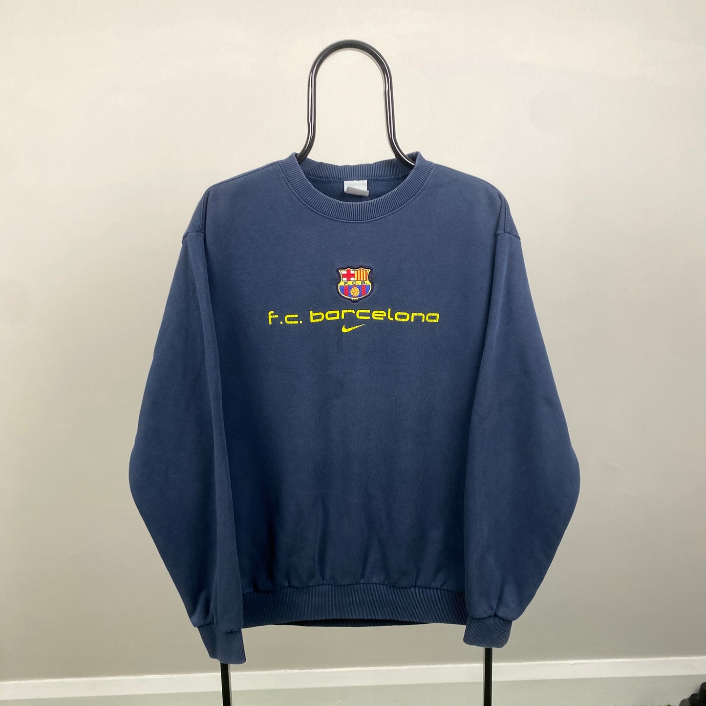 90s Nike Barcelona Sweatshirt Blue Large