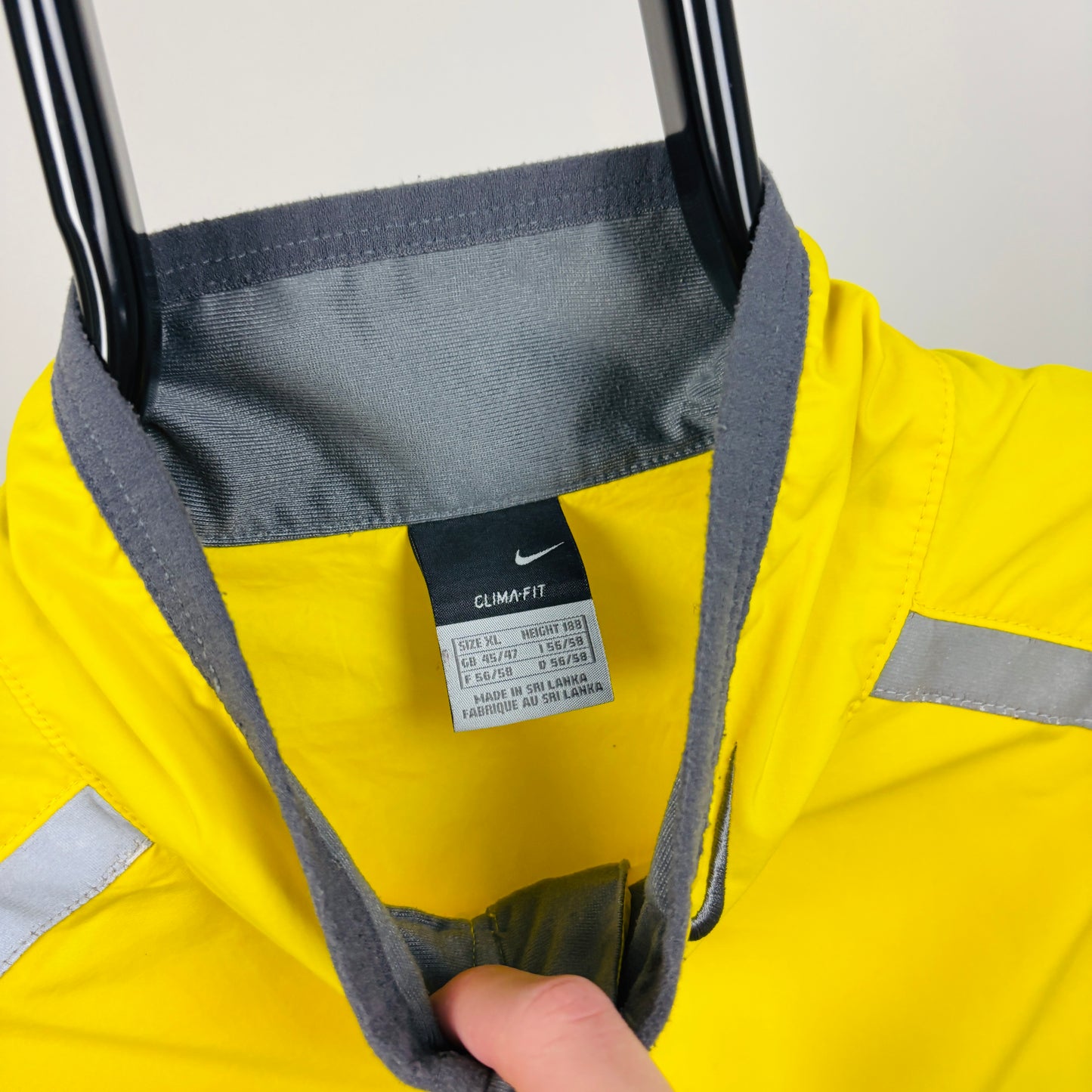 00s Nike Reflective Windbreaker Jacket Yellow XL