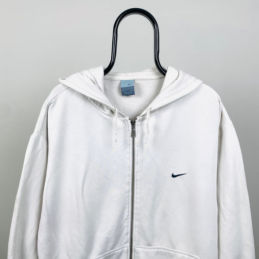 00s Nike Zip Hoodie White XXL