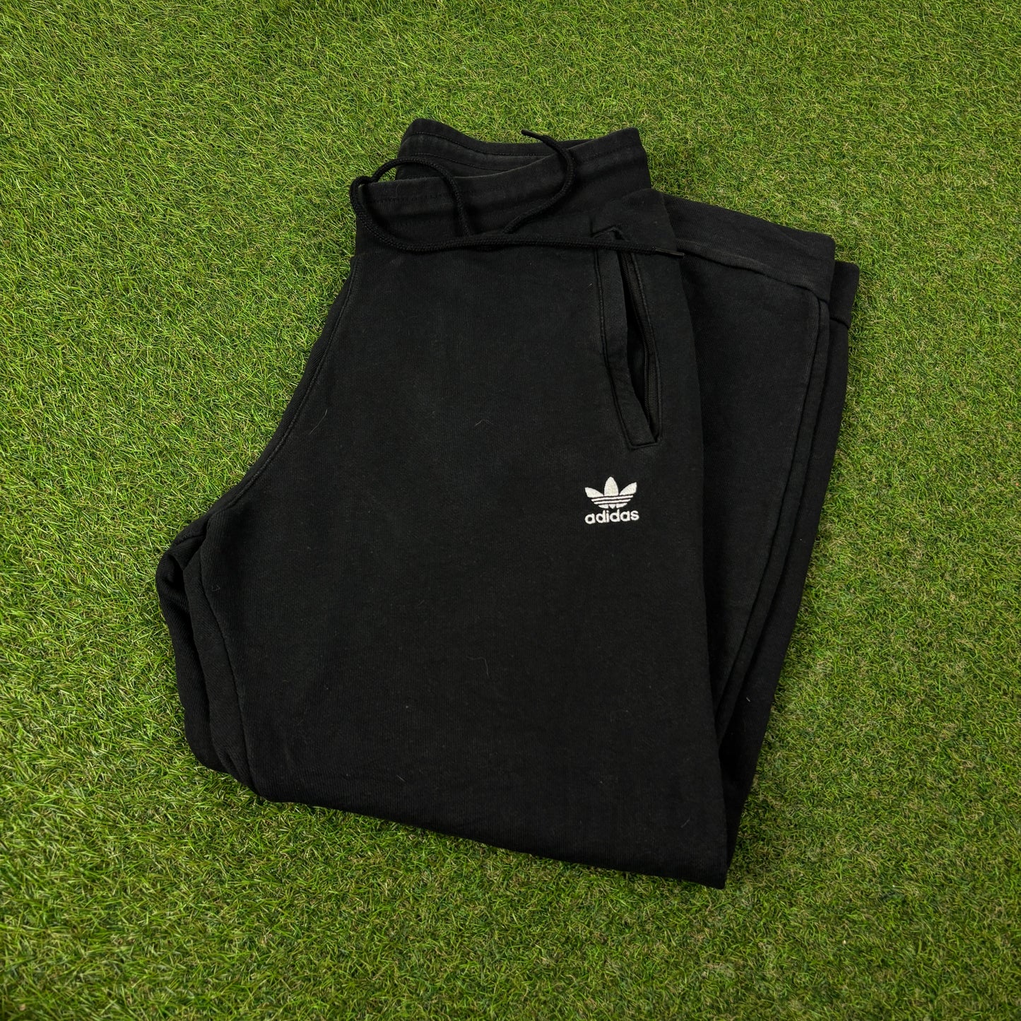 00s Adidas Cotton Joggers Black Large