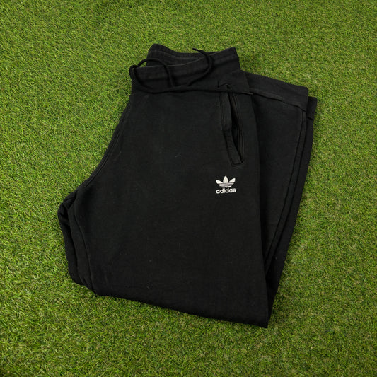 00s Adidas Cotton Joggers Black Large