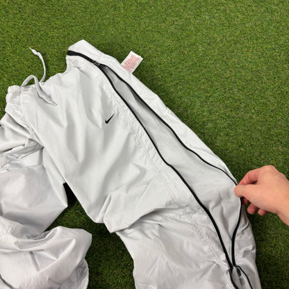 00s Nike Full Zip Piping Joggers Grey Small