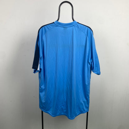 00s Nike Football Shirt T-Shirt Blue XL