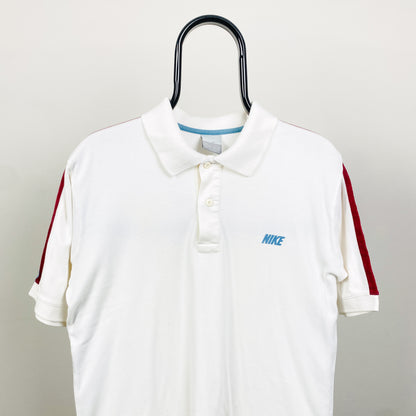 00s Nike Polo Shirt T-Shirt White Small