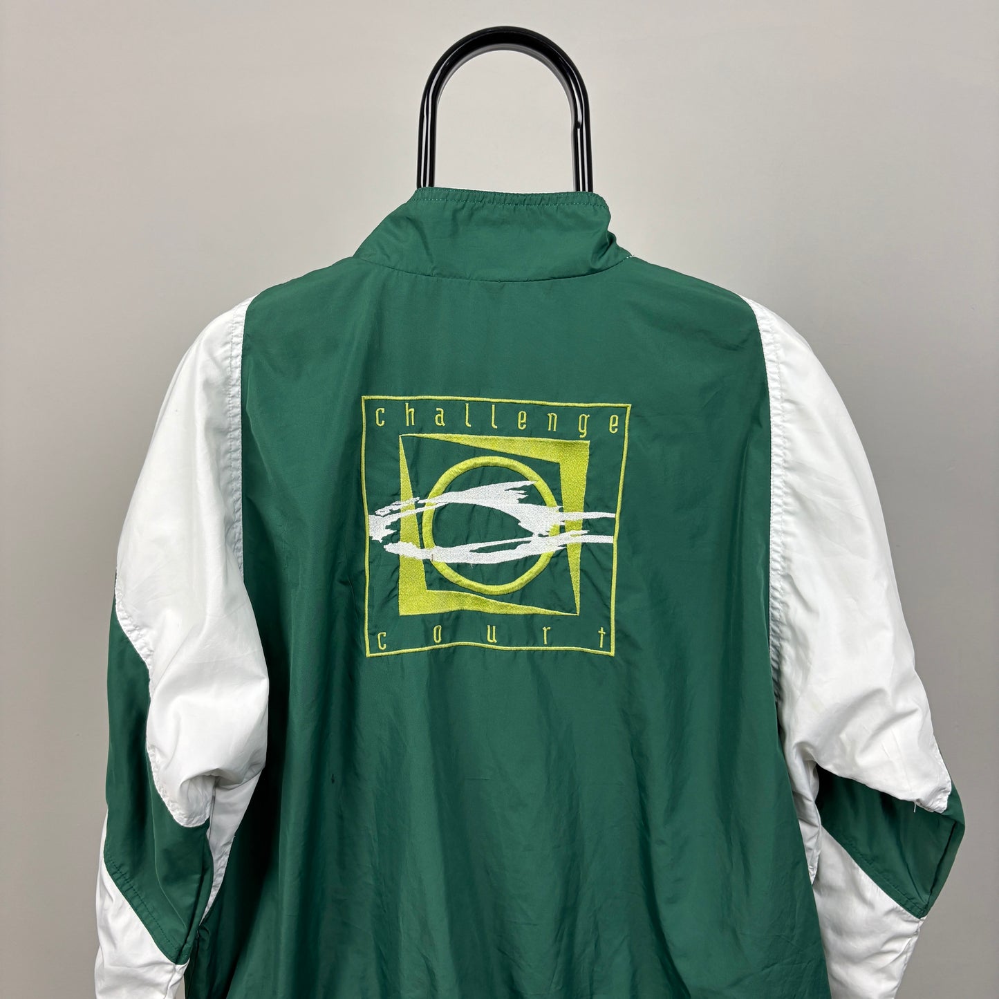 90s Nike Challenge Court Windbreaker Jacket Green Small