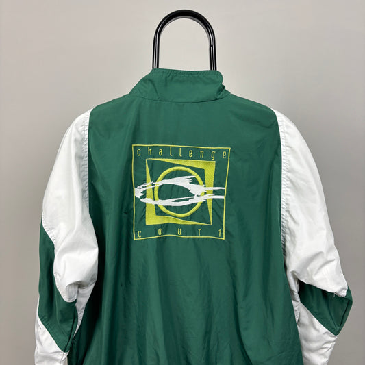 90s Nike Challenge Court Windbreaker Jacket Green Small