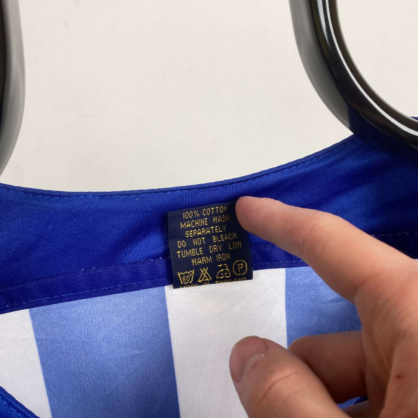 Retro 90s Porto Fan Style Football Shirt T-Shirt Blue XL