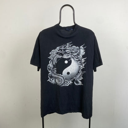 Retro 90s Dragon T-Shirt Black XL