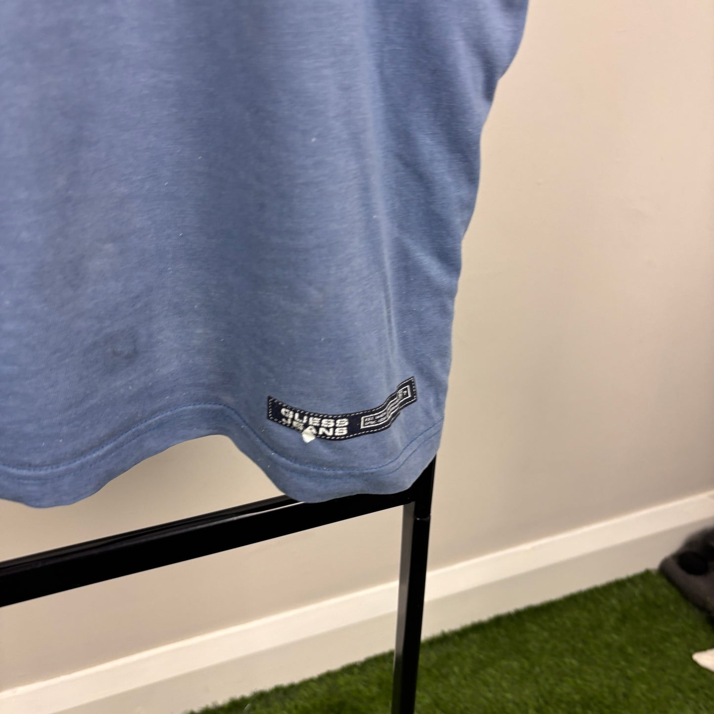 90s Guess Boxy Fit T-Shirt Blue Medium