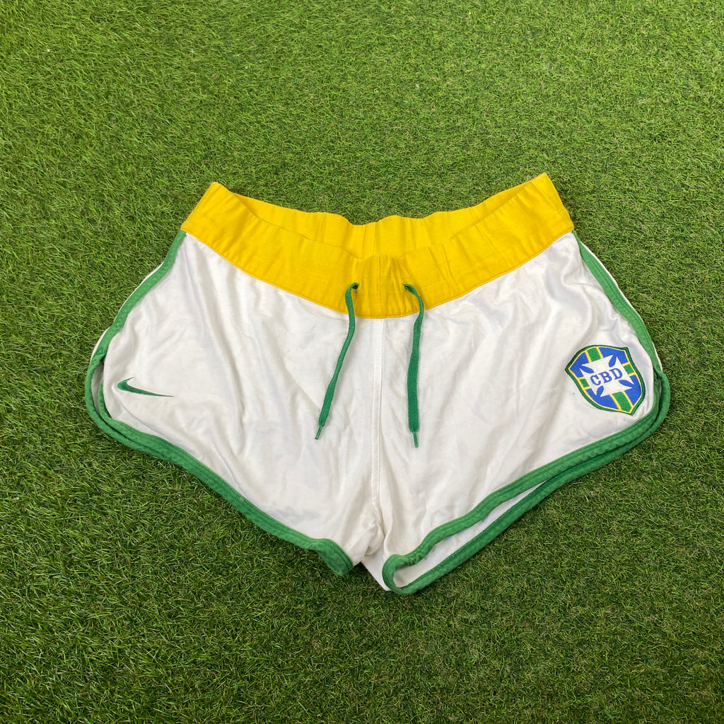 00s Nike Brazil Sprinter Shorts White Large