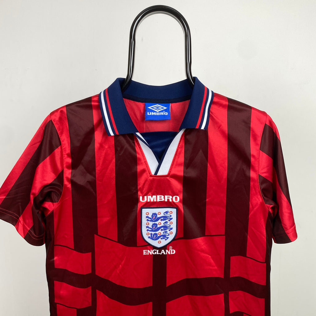 Retro England Football Shirt T-Shirt Red Small