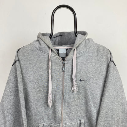 00s Nike Air Max Zip Heavyweight Hoodie Grey XL