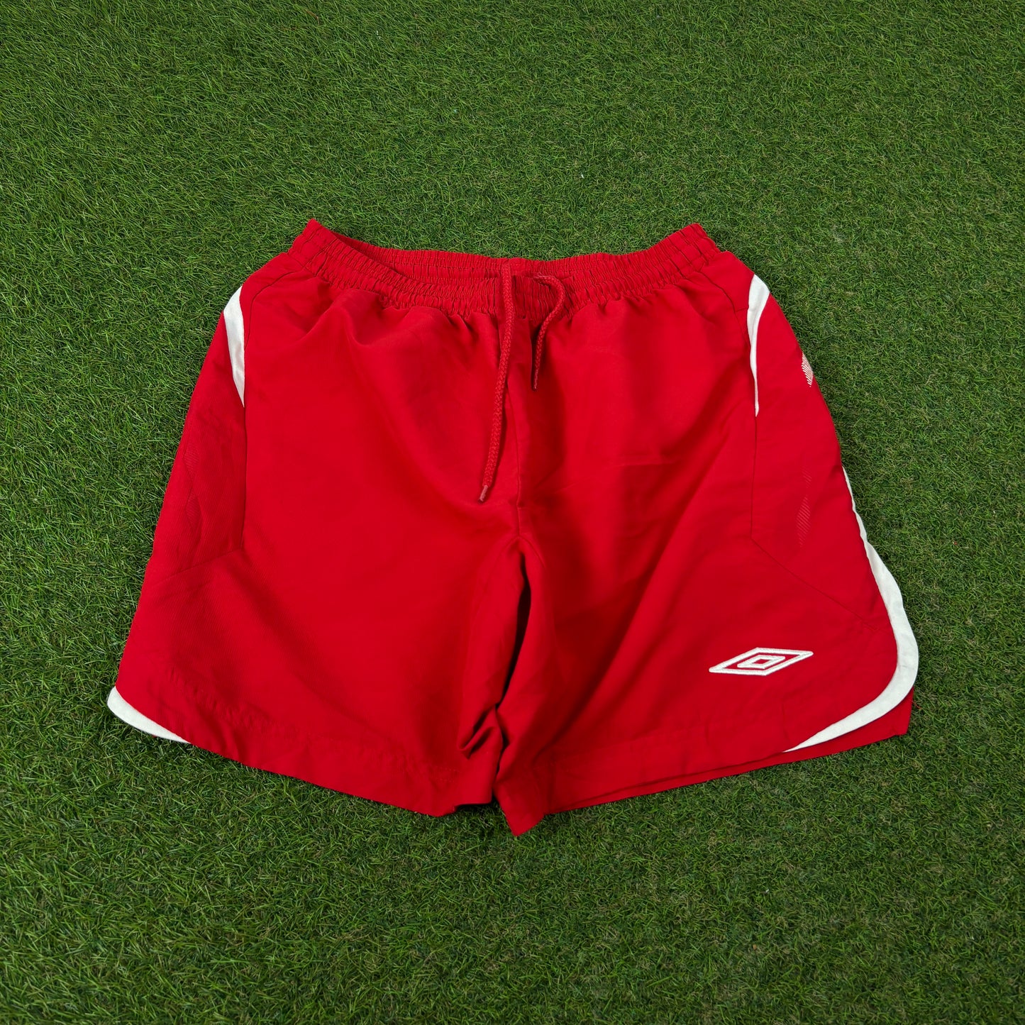 00s Umbro Football Shorts Red Small