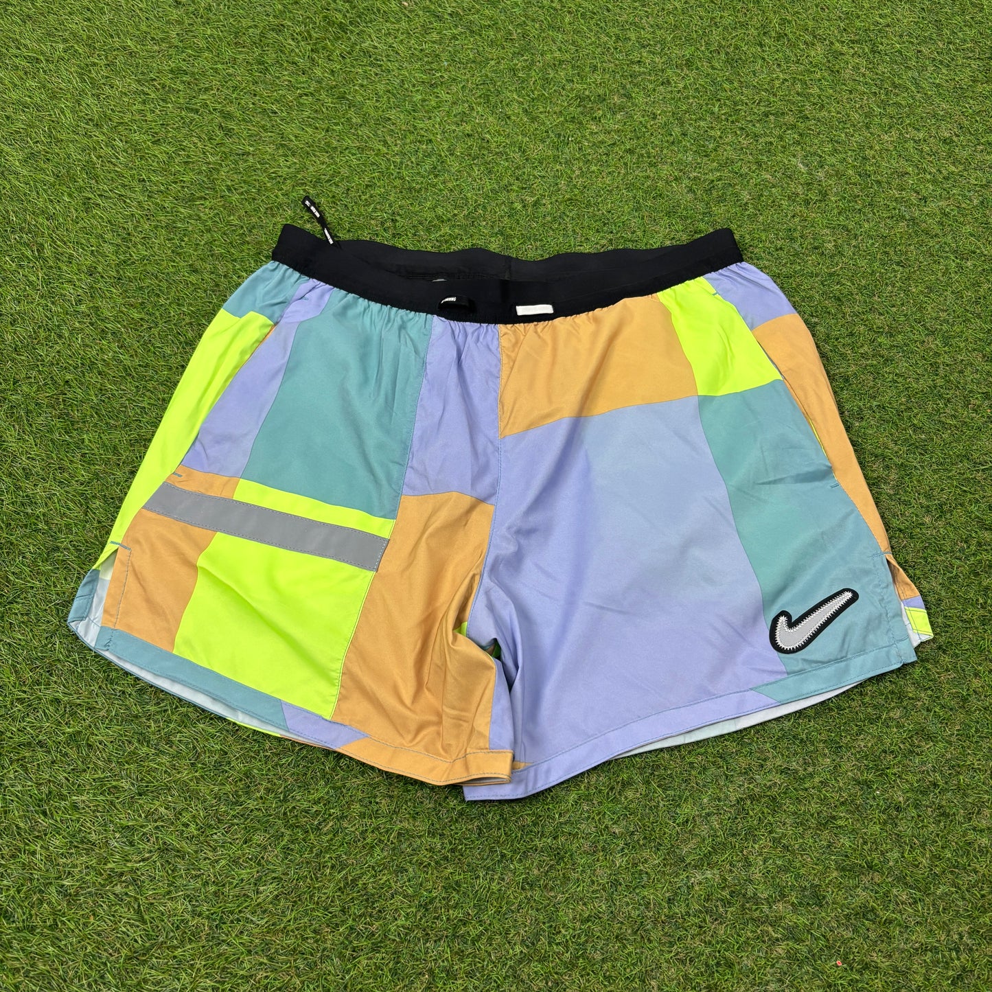00s Nike Flex Stretch Patchwork Shorts Purple Medium