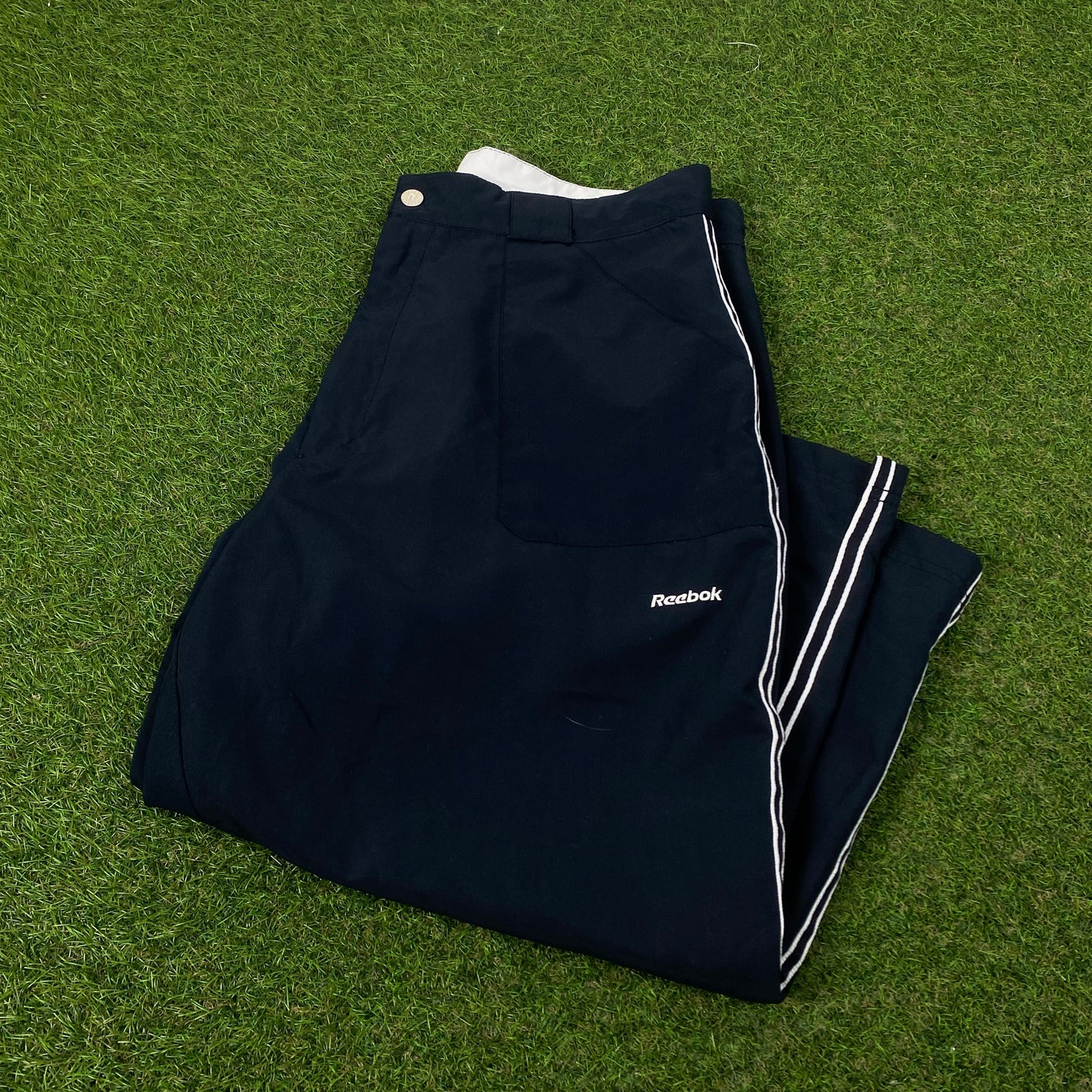 00s Reebok Piping Cropped Joggers Blue XL