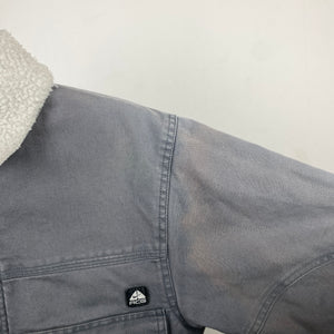 90s Nike ACG Sherpa Fleece Jacket Coat Grey Small