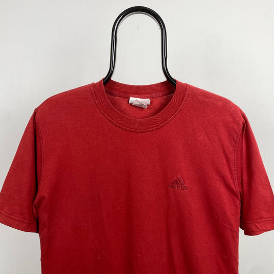 90s Adidas T-Shirt Red Medium