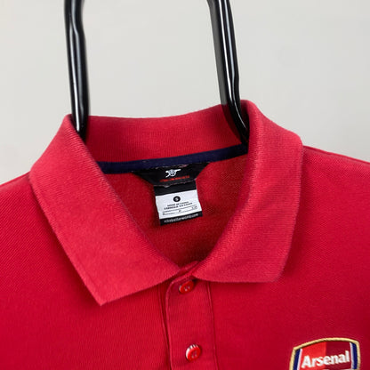 00s Nike Arsenal Polo Shirt T-Shirt Red Small