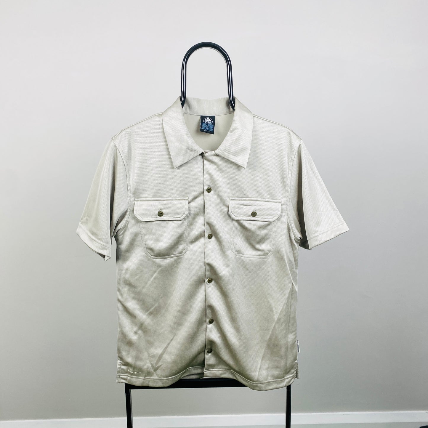 00s Nike ACG Button Down T-Shirt Brown Large