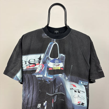 90s Mercedes F1 T-Shirt Black Medium