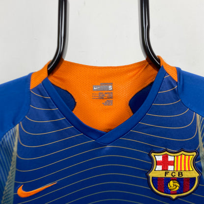 00s Nike Barcelona Football Shirt T-Shirt Blue Small