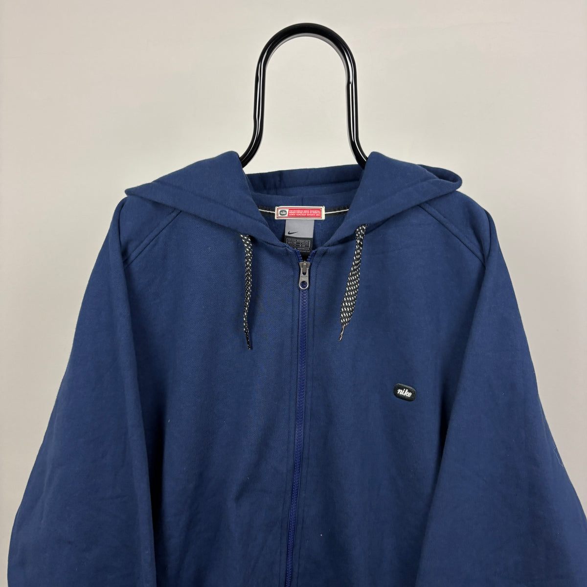 00s Nike Zip Hoodie Blue XXL