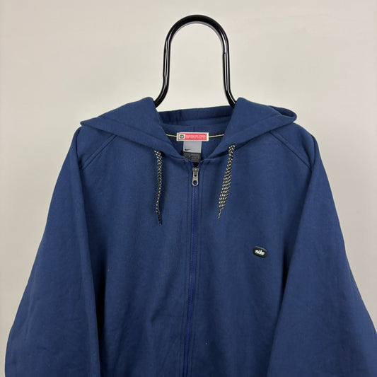 00s Nike Zip Hoodie Blue XXL
