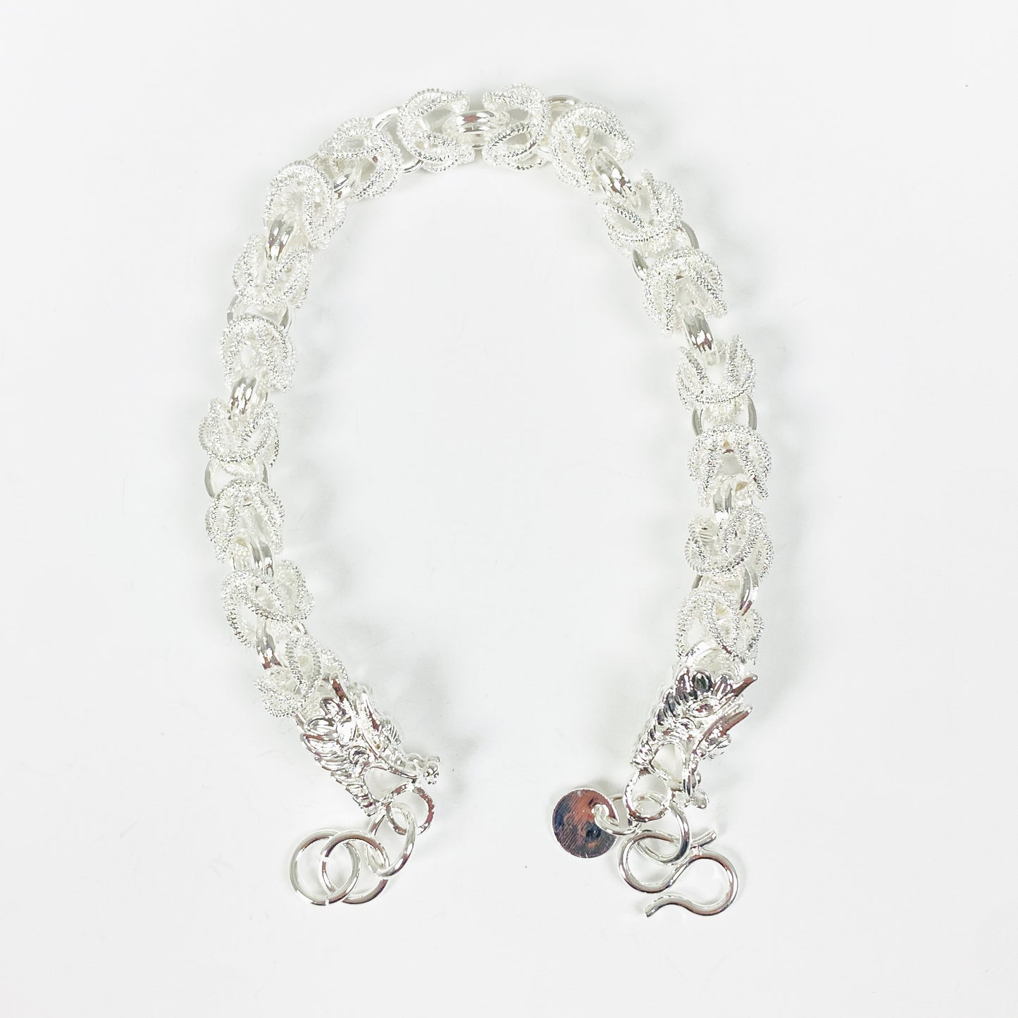 Retro Dragon Bracelet Necklace Chain Silver