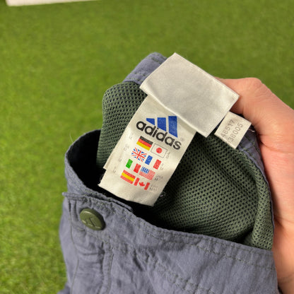 90s Adidas Cargo Shorts Blue Medium