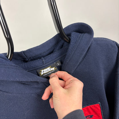 90s No Fear Hoodie Blue Large