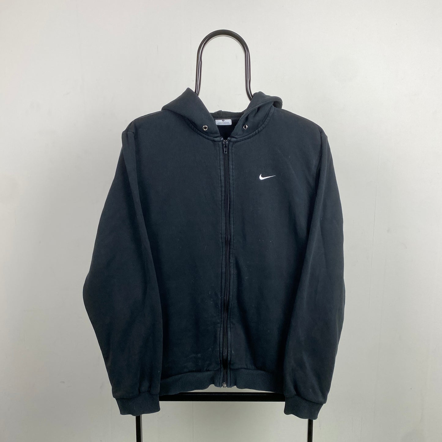 00s Nike Zip Hoodie Black Small