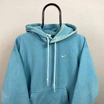 00s Nike Heavyweight Hoodie Blue Small