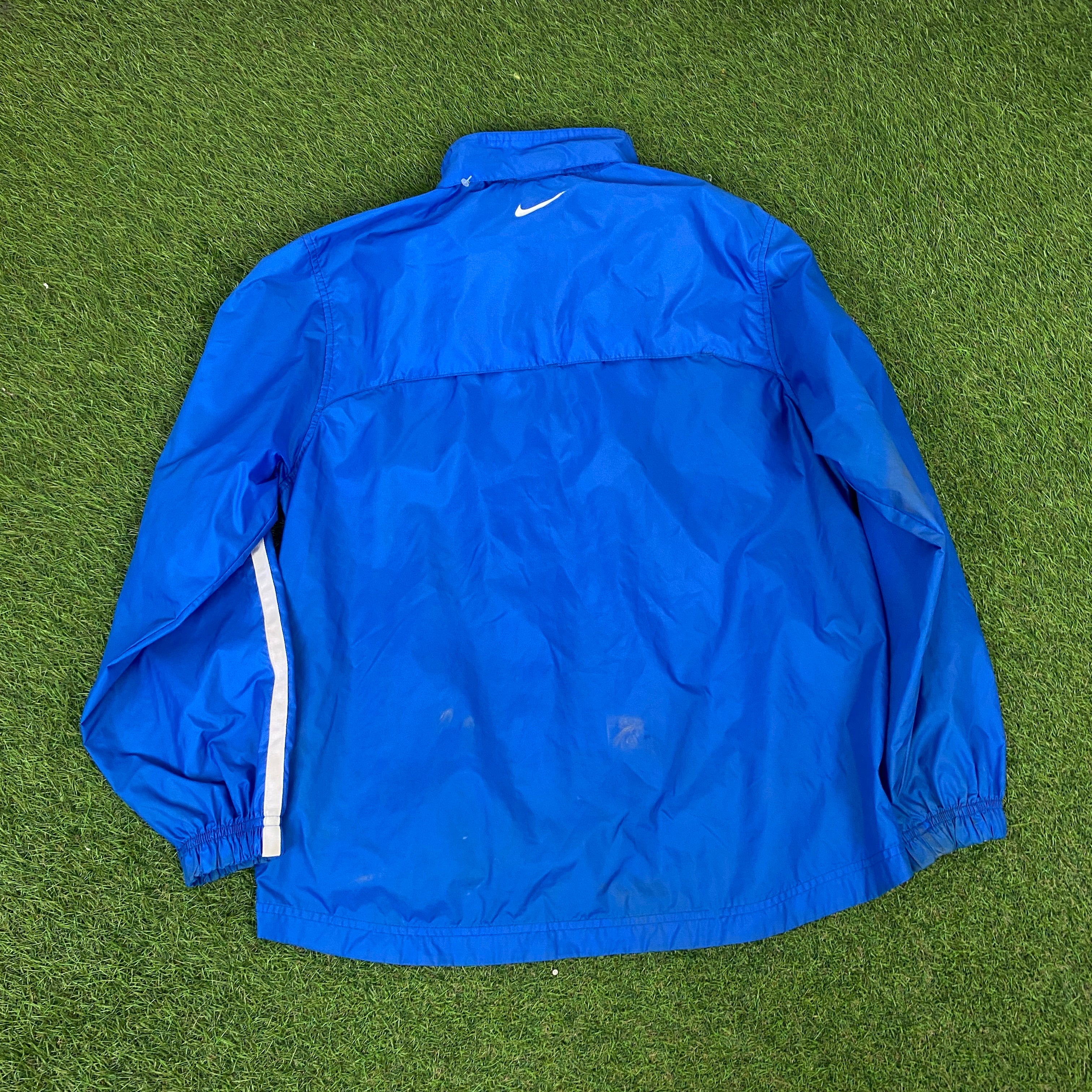00s Nike Windbreaker Jacket + Joggers Set Blue XS