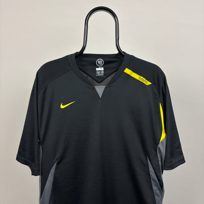 00s Nike T90 Football Shirt T-Shirt Black XL