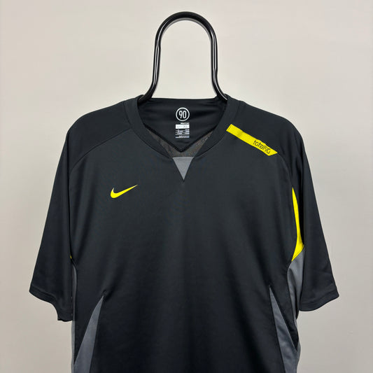 00s Nike T90 Football Shirt T-Shirt Black XL
