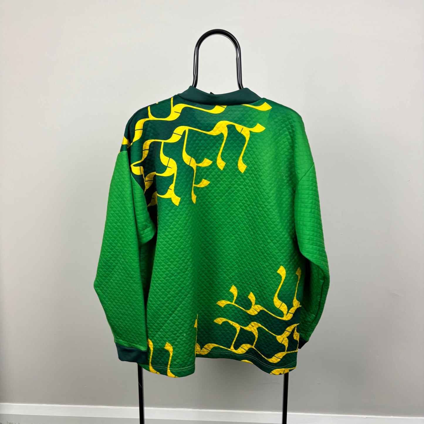 90s Puma Leeds United Football Sweatshirt Green Large