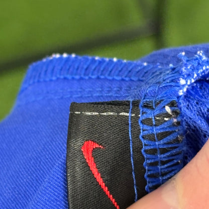 90s Nike Brazi Football Shirt T-Shirt Blue Large