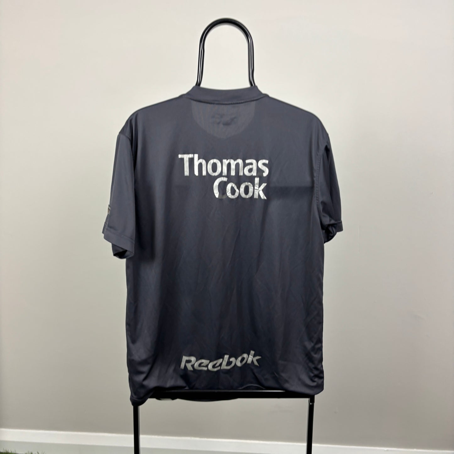 00s Reebok Manchester City Football Shirt T-Shirt Grey Medium