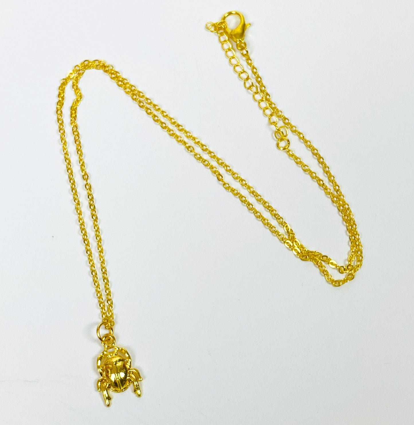 Retro Beetle Necklace Chain Gold