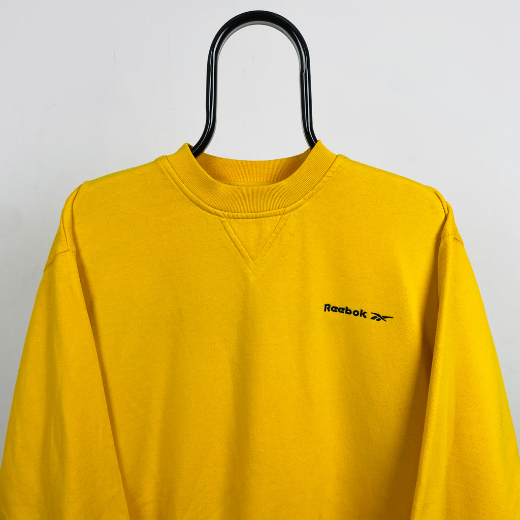 Retro Reebok Sweatshirt Yellow Small
